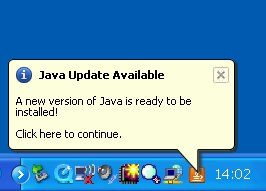 Java Update Java update notification
