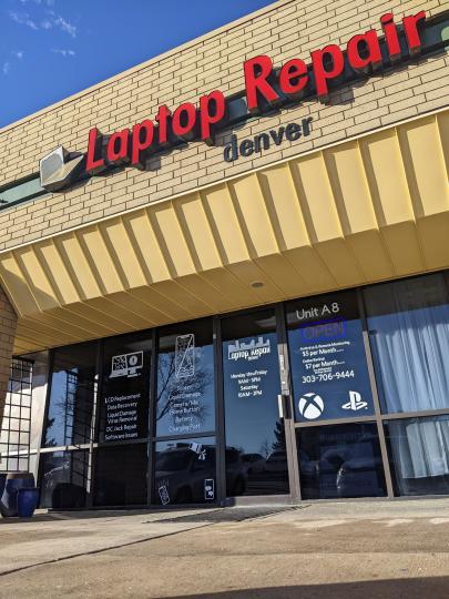 The front door of Laptop Repair Denver - Centennials' Computer and Device Repair Experts